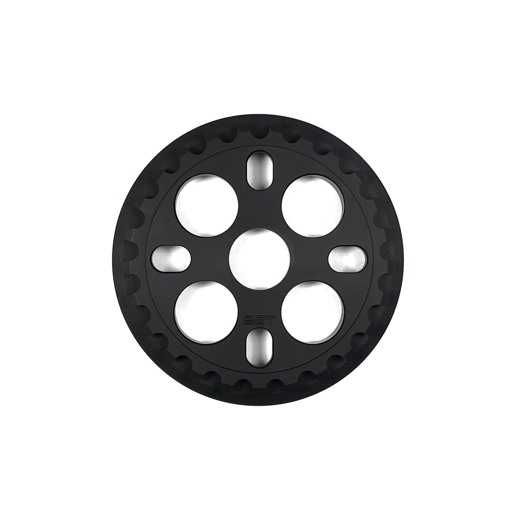 S&M Mid School Guard Sprocket, 25T, Matte Black, back side