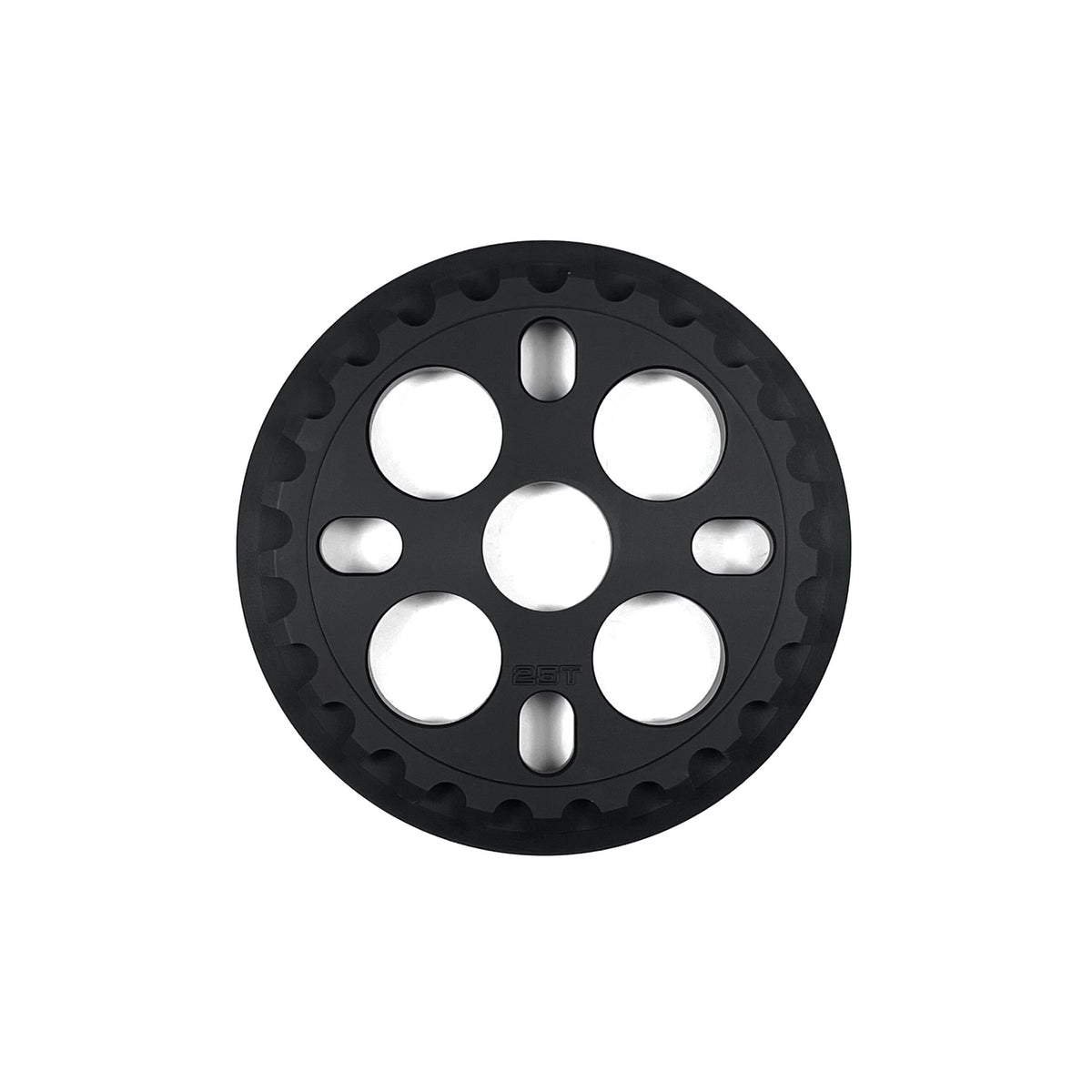 S&M Mid School Guard Sprocket, 25T, Matte Black, back side
