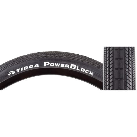 Tioga PowerBlock BMX race tire, 20x1.75, Black, wire bead
