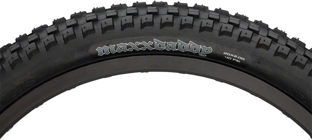 Maxxis Maxxdaddy BMX tire sidewall, 20x2.0, Black