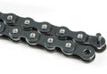 Black BSD Forever BMX chain with rustproof coating, stamped logos, and mushroomed pins on a white background.