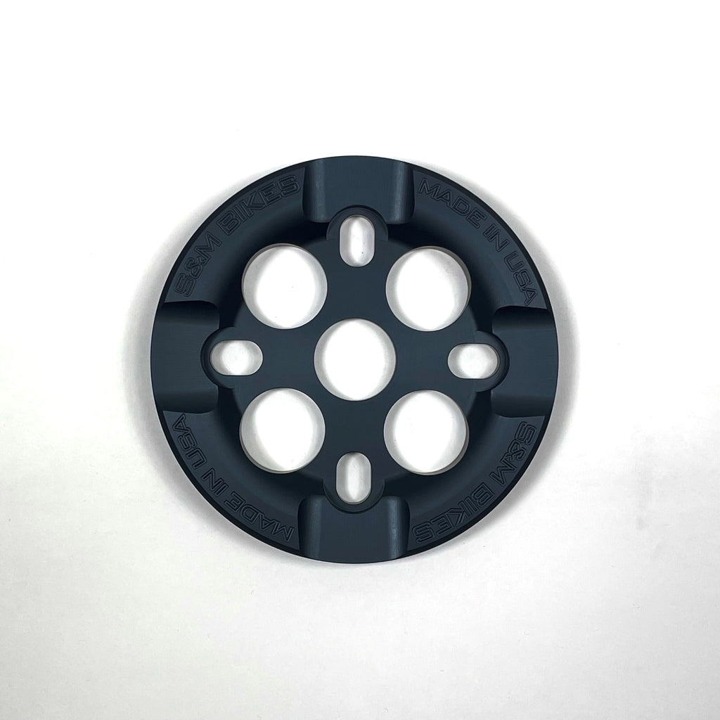 S&M Mid School Guard Sprocket, 25T, Dark Matte Gray, front side