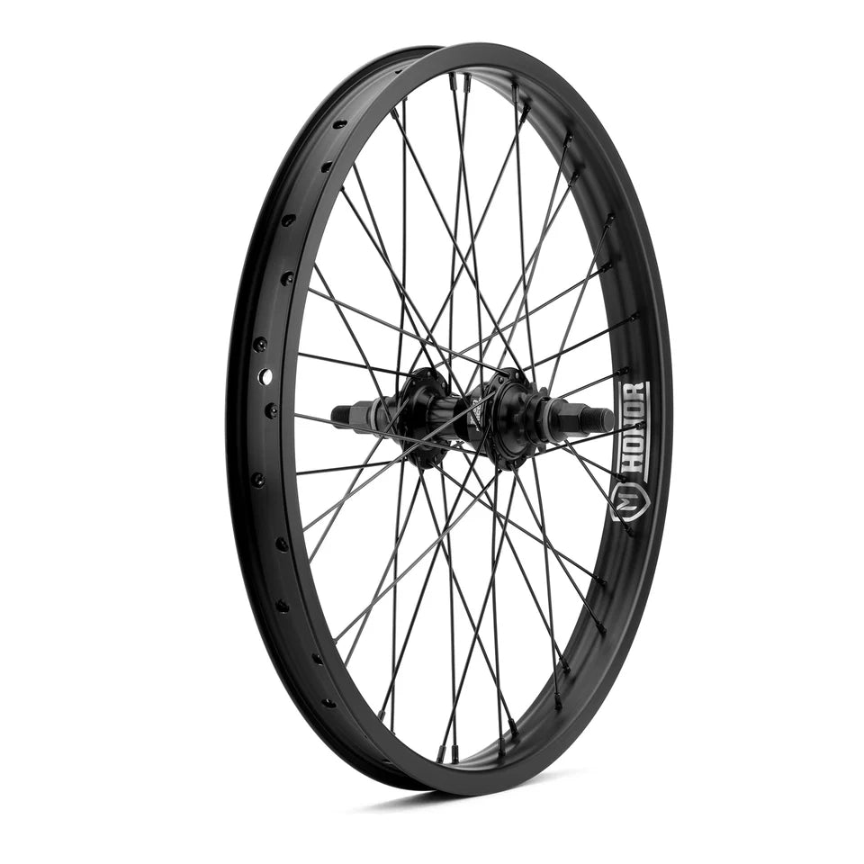 Mission Honor cassette BMX wheel, RHD, Black/Black
