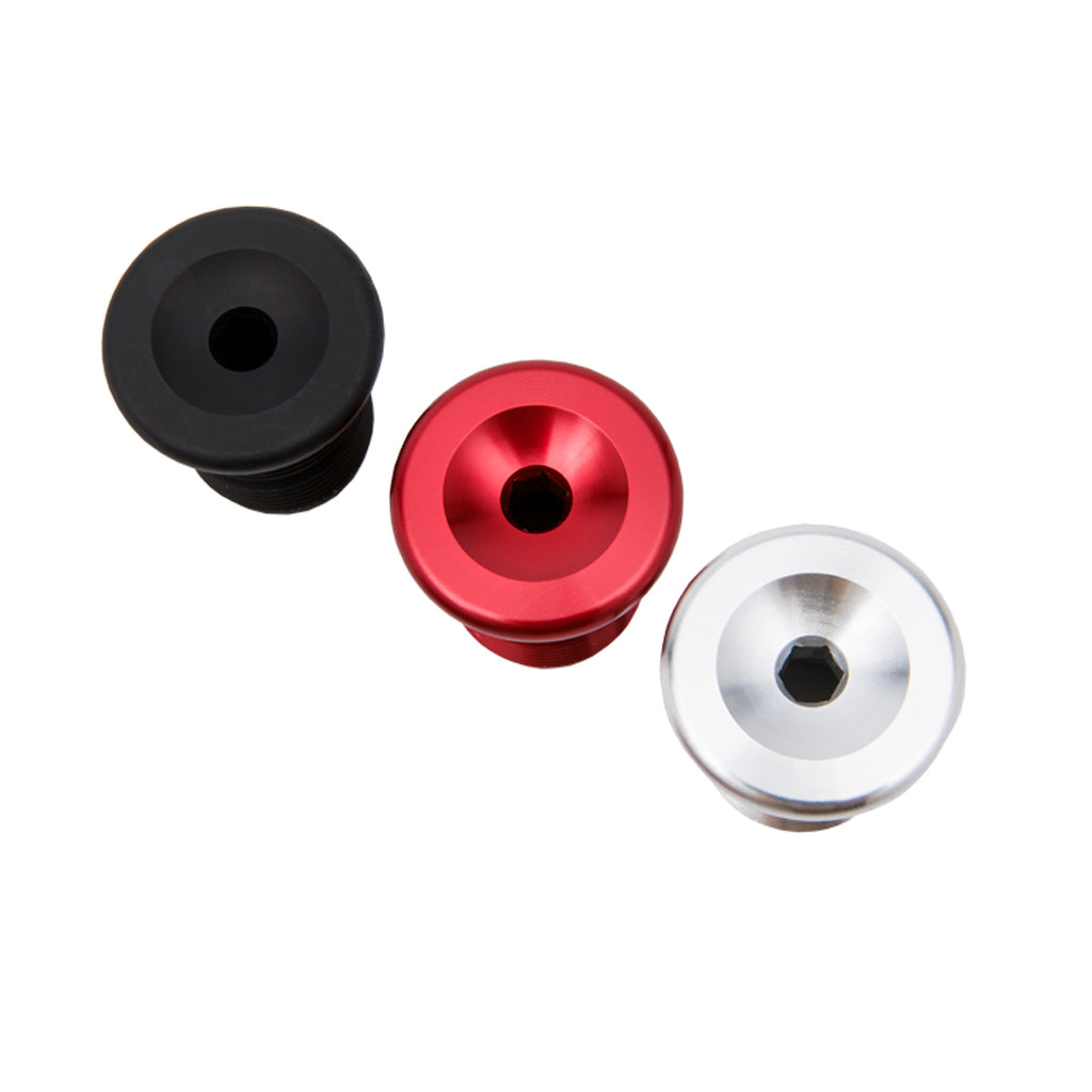 S&M M24 X 1.5 FORK TOP CAP/COMPRESSION BOLT (Black, Red & Polished)