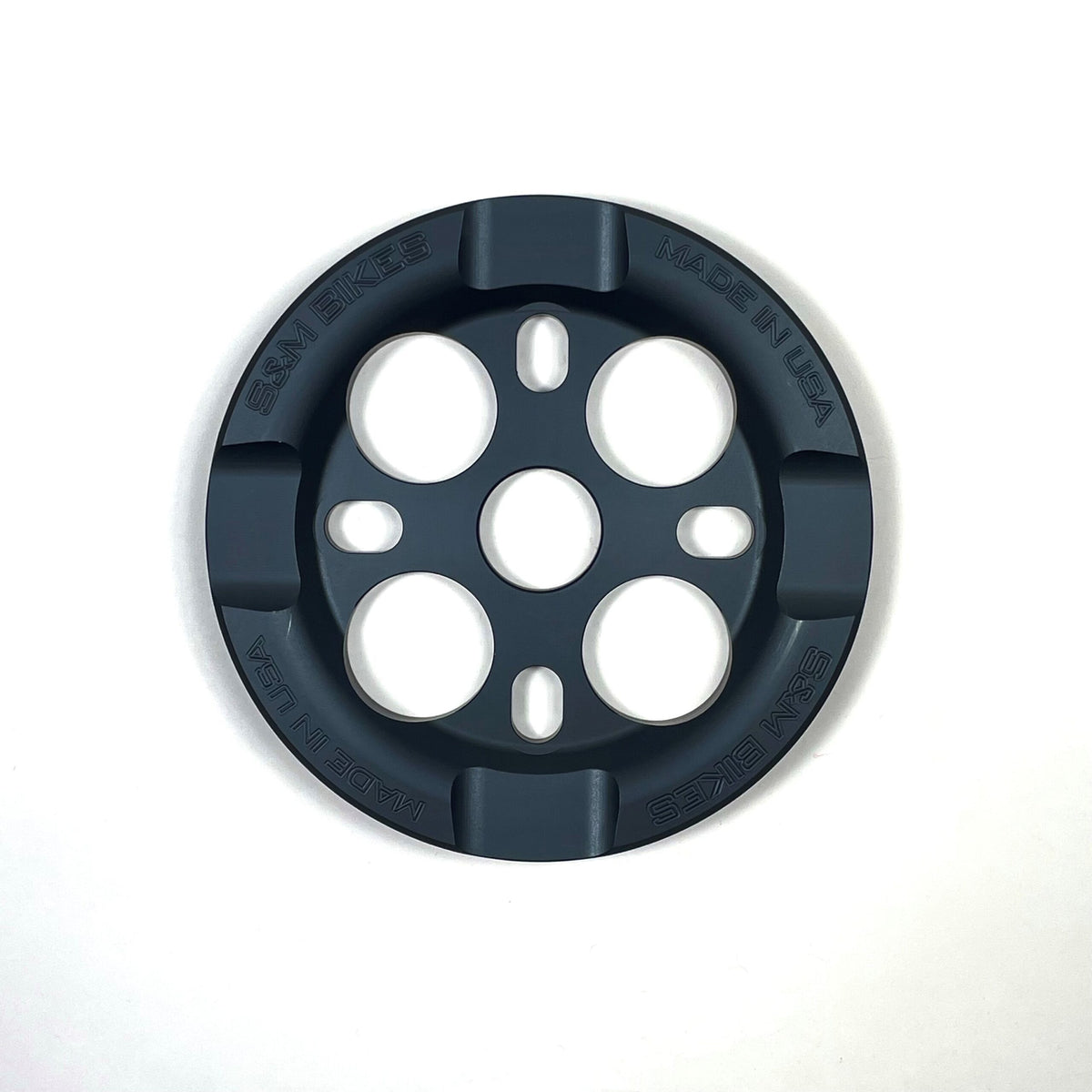 S&M Mid School Guard Sprocket, 28T, Dark Matte Gray, front side