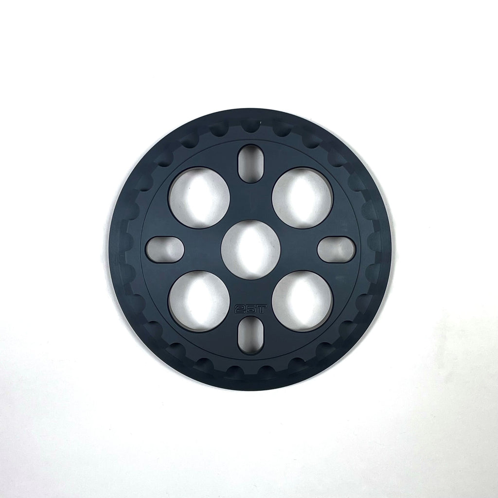 S&M Mid School Guard Sprocket, 25T, Dark Matte Gray, back side
