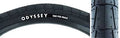 Odyssey Broc Raiford signature BMX tire with directional tread, micro knurling, and 100 PSI max pressure rating.