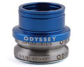 Odyssey Pro integrated headset in anodized blue, 1-1/8 inch, with color matched spacers